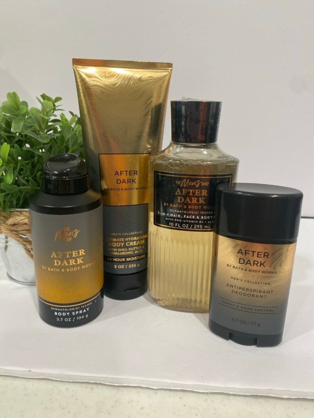 Mens “After Dark” Bath & Body Works New 4-Pc Body Care Set